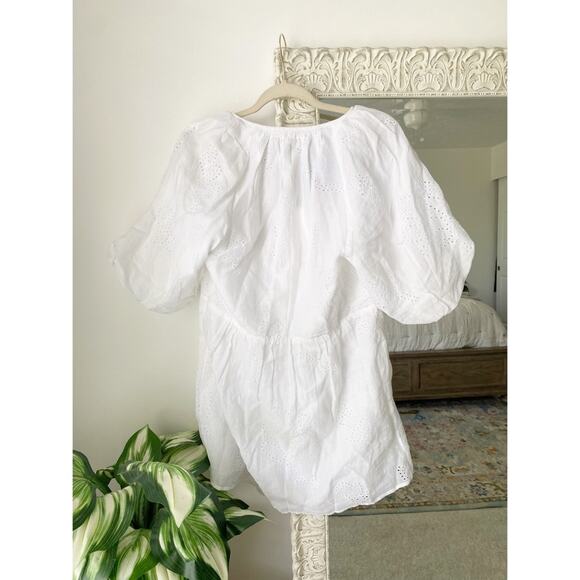 Frame Eyelet Puff Sleeve Mini Dress - Picture 11 of 12